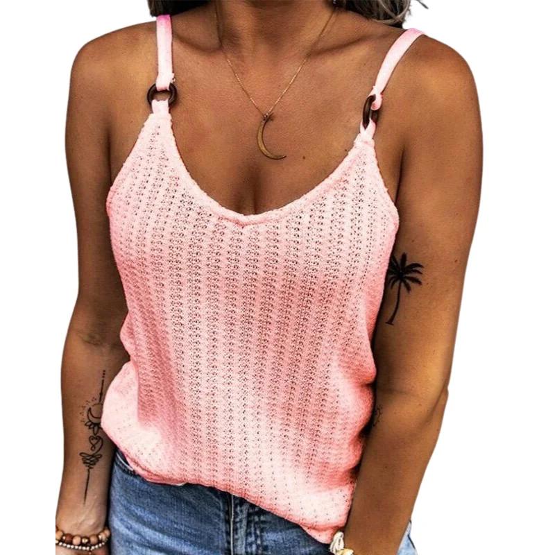 Neue Sommer Damenmode Lässig Ärmellos Rückenfrei Top Einfarbig Träger INS Damen Off-Shoulder Shirt Locker Camisole Tanktops
