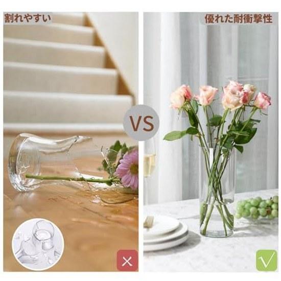 Vase Unbreakable Transparent Flower Acrylic Stylish Elegant Large Interior Container Hydroponics Ikebana Artificial Flowers Suitable Decoration Living