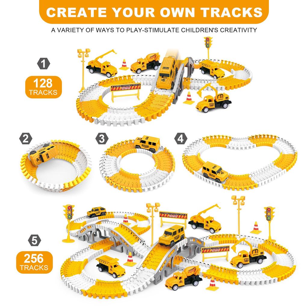 DIY Modulare Elektrische Autorennbahn Bausteine für Kinder - Ingenieurwesen & Lernspielzeug