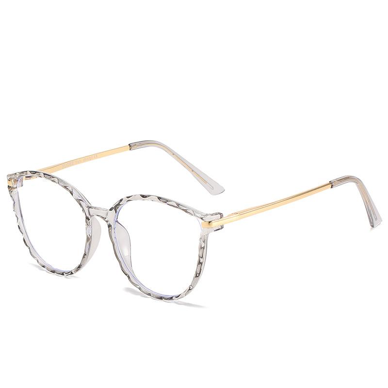 Tr90 Anti-Blue Glasses Retro Round Frame Trendy Metal Legs Men And Women Can Match Myopia Glasses