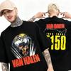 Vintage Van Halen Tour 1986 5150 TShirt Unisex for Men Women Unisex Men Women Summer Mens TShirt Black Crew Neck Cotton Tee