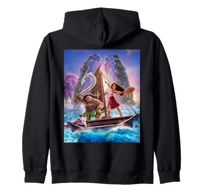 Disney Moana 2: An Epic Ocean Adventure Poster Art Zip-Up Hoodie