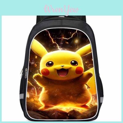 Pikachu Large Capacity Lightweight 3d Oxford Cloth Kids Backpack For School Education