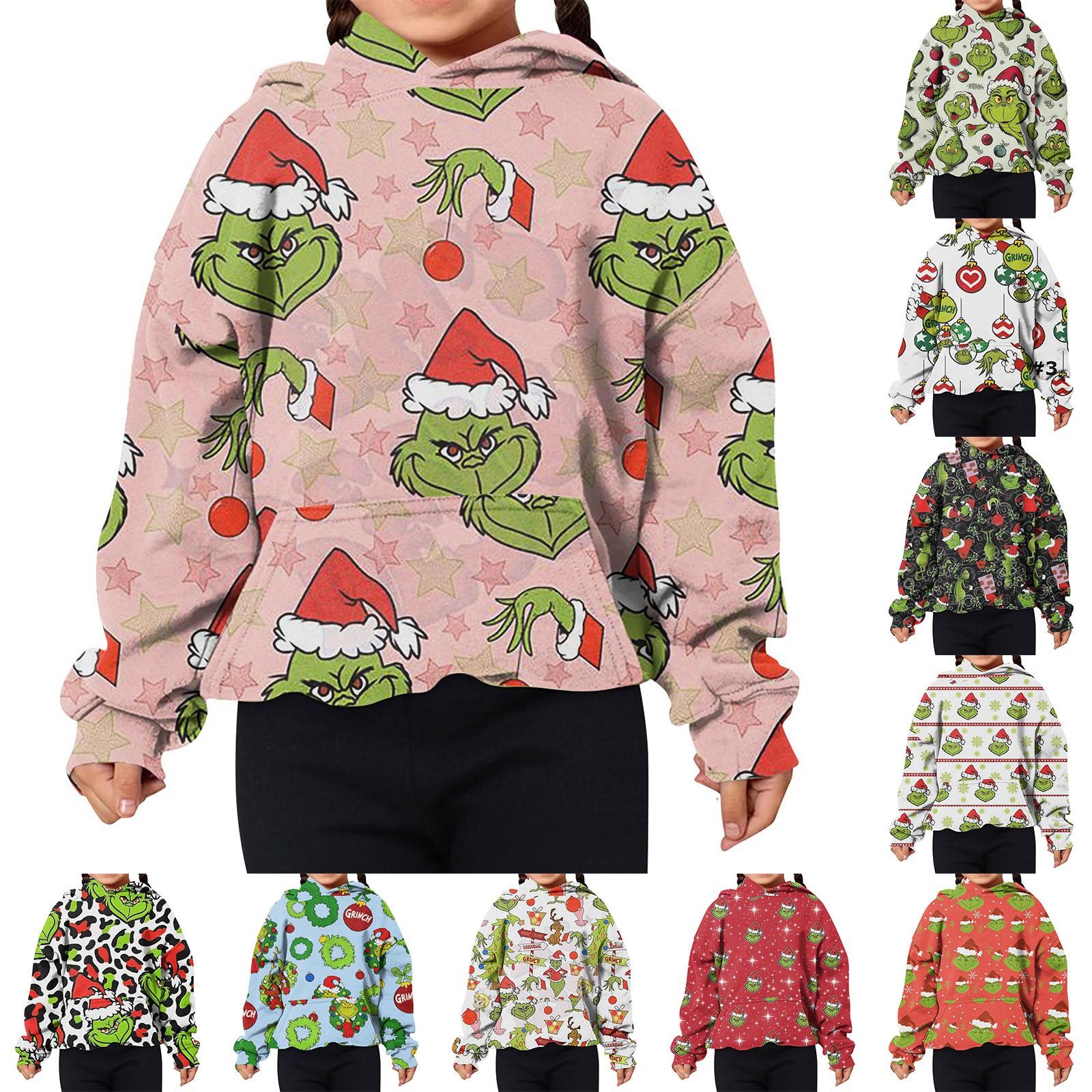 

Детская толстовка с капюшоном и длинными рукавами с праздничным принтом, свободная толстовка для мальчиков и девочек, толстовка 160