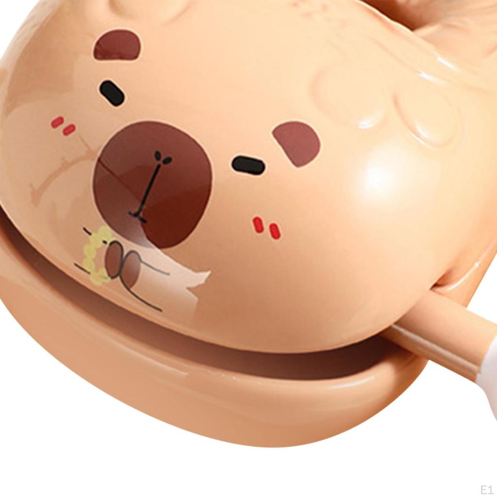 Capibara Wooden Fish Drum Mokugyo with Mallet Creative Percussion Instrument Tabletop Ornament for