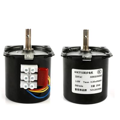220V DC Micro Gear Motor 60KTYZ 50Hz 14W Permanent Magnet Synchronous Gear Motor Low Speed 1rpm 2.5rpm