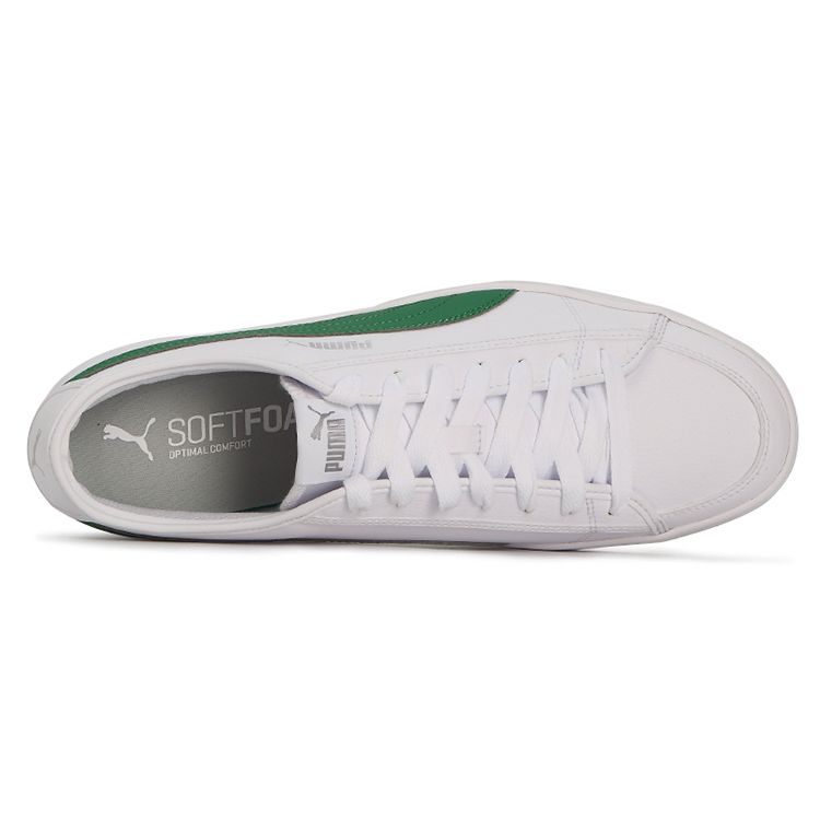 Puma Smash v2 Vulc SL White Amazon Green Unisex Sneakers Silver 367308-06