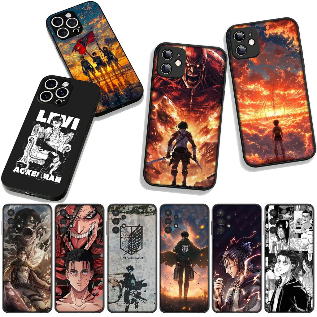 for Samsung Galaxy A25 A37 A57 A12 A14 A50 A51 A70 A71 A72 A21S A04 M15 Note 20 9 8 10 Case Levi Attack Eren On Titan Jaeger