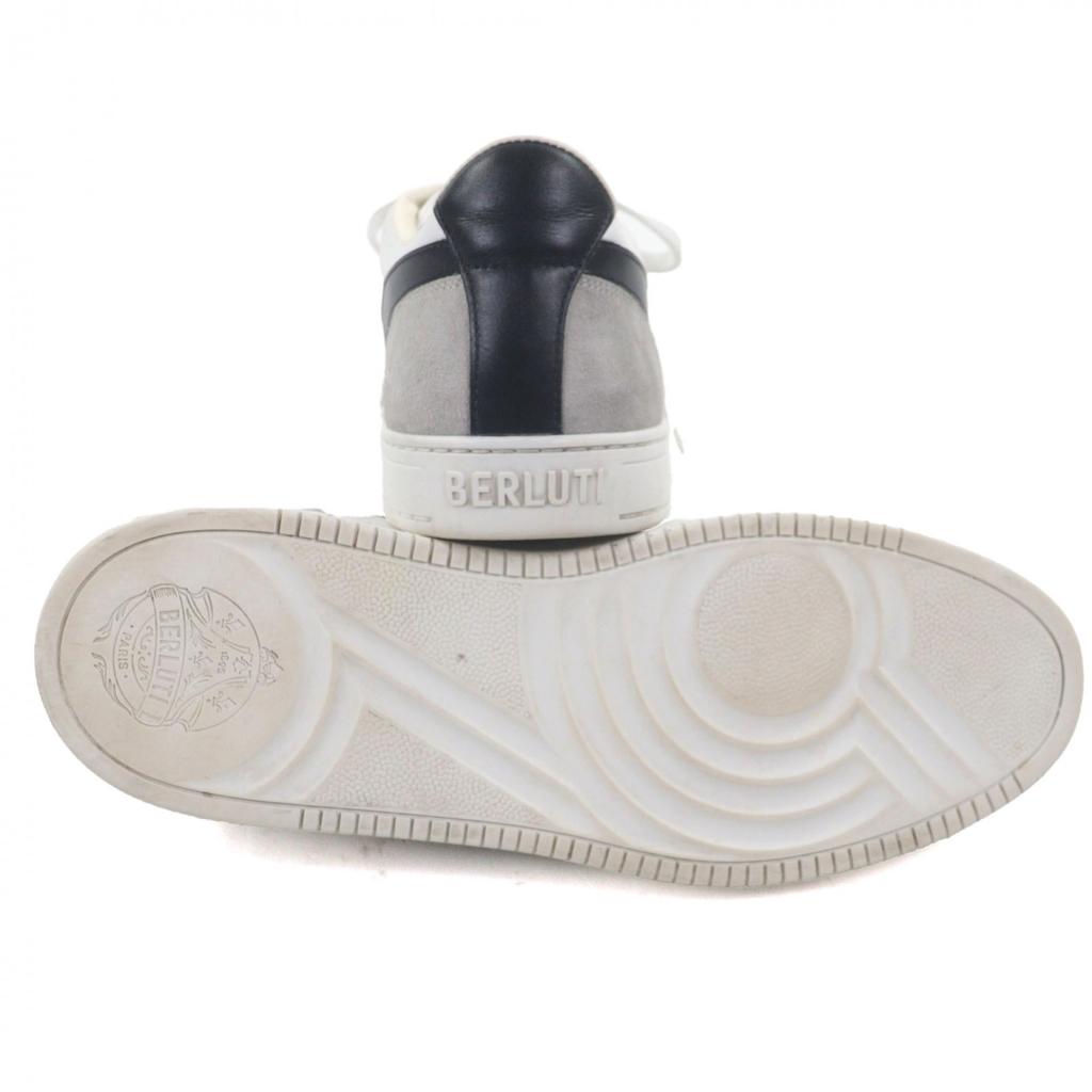 Great BERLUTI Low cut sneakers Play time white leather mens 7 Used