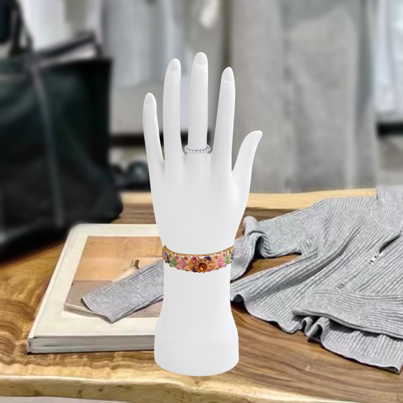 Adult Mannequin, Training Model, Fake Hand, Jewelry Organizer, Necklaces, Rings, Display Stand, White Left