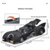 Simulation 1:32 Scale Batmobile 1989 Alloy Sports Car Model  Diecast Toy Vehicle Children Boy Gift Collection Miniature Voiture
