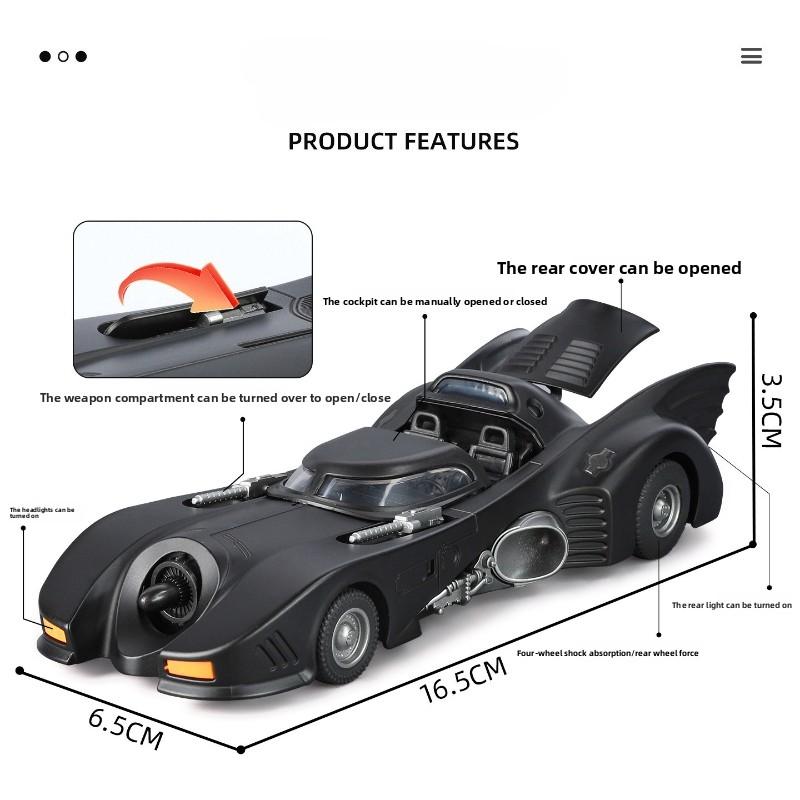 Simulation 1:32 Scale Batmobile 1989 Alloy Sports Car Model  Diecast Toy Vehicle Children Boy Gift Collection Miniature Voiture