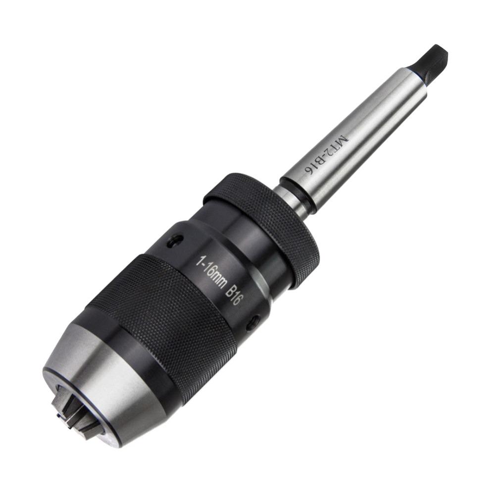 MT2 Arbor Taper Self Tighten Drill Chuck 1-16mm Capacity Lathe Drill Chuck For Drill Machine