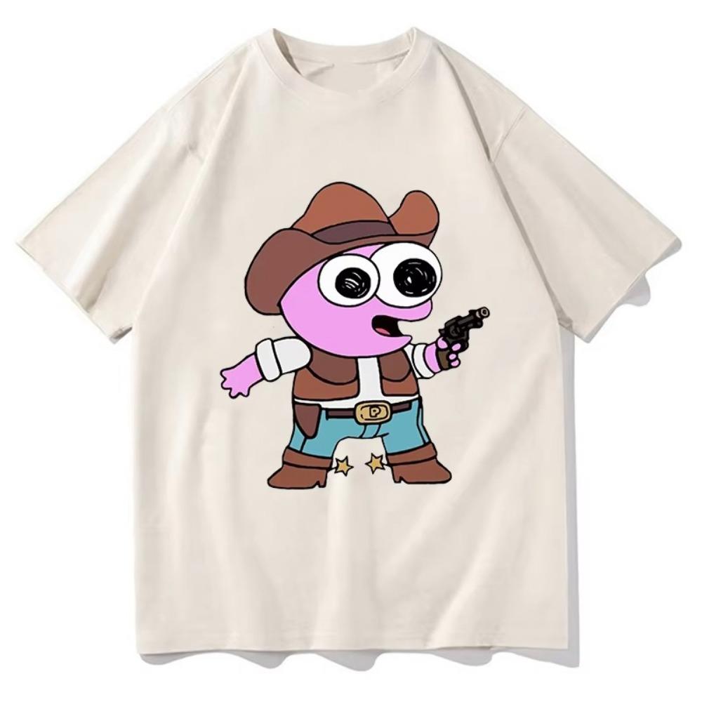 

Smiling Friends T-shirts Kawaii Style Cotton Tee-shirt Graphic Printing Casual Tshirt Pure Cotton Round Neck Tees Tops S