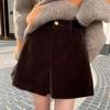 Shorts Larges Uni pour Femme à Taille Haute: Simple, Lâche, Coupe A, Bootcut pour Printemps, Automne, Hiver.