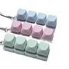 4 Keys Fidget Keychain Key Button Pinch Toy Funny Clicker Toy Pendant  for Adult&Kids