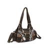 Women'S Retro Personalized Leopard Print Tote Bag Large Capacity Splicing Niche Shoulder Bag