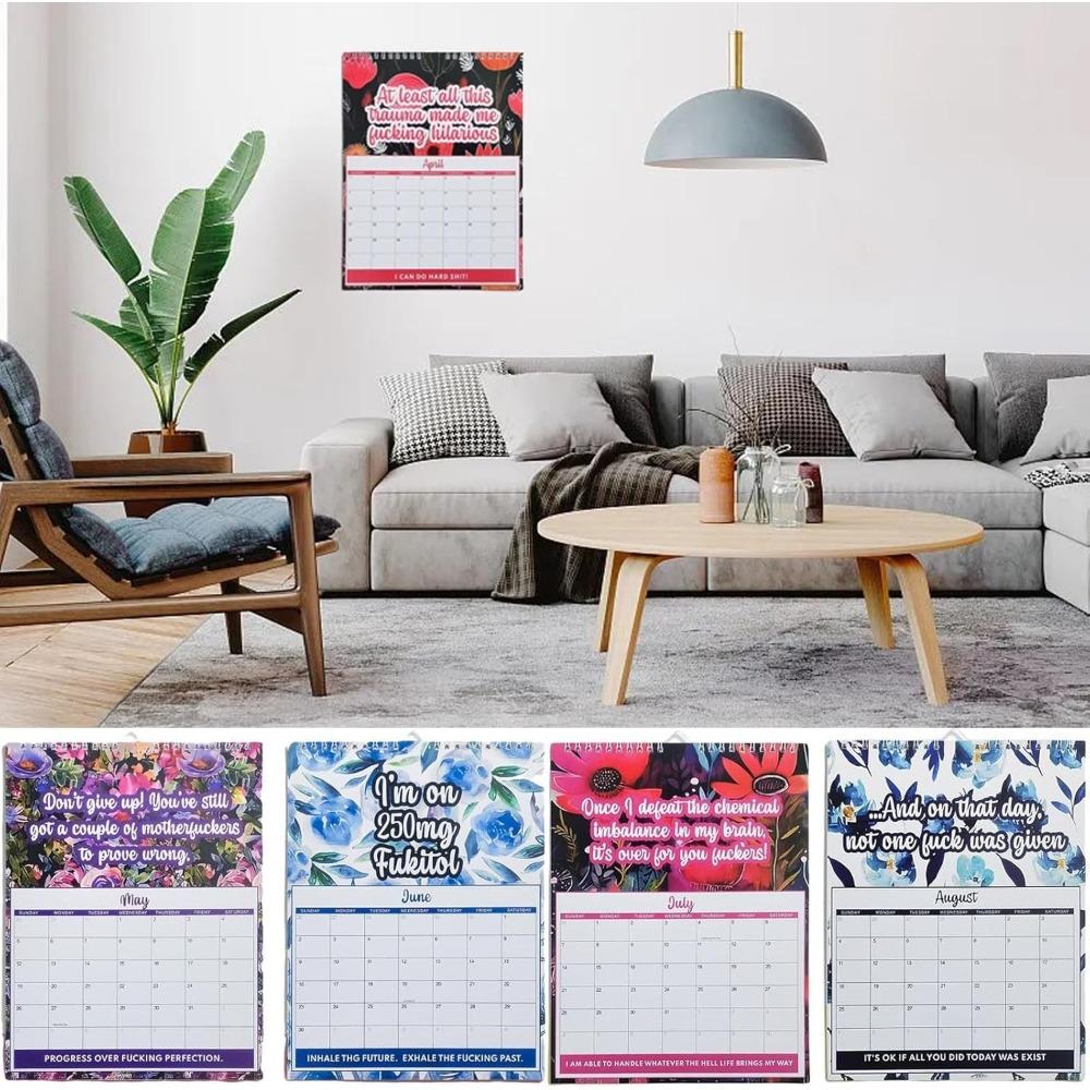 2026 Mental Health Wall Calendar - Creative Family Organizer & Funny Planner for Home Office Schedule Management