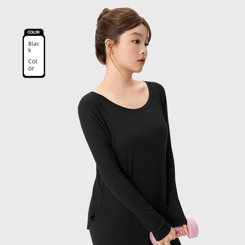 

Lu Same Style Yoga Clothing Top Women s Plus Size Ladies plus Size Outer Wear Lightweight Breathable Slimming Pilates Casual Sports T-shirt Black XXL