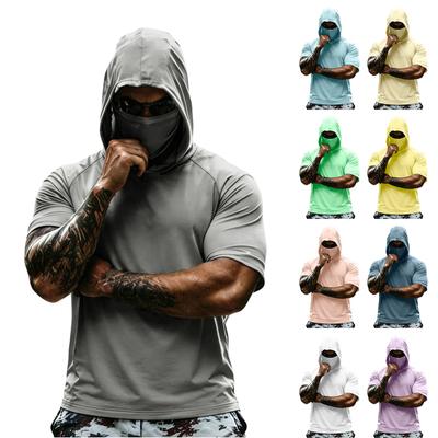Herren Sommer Schnelltrocknend Langarm T-Shirt Sonnenschutzkleidung Angeln Fitness Sport Hded Langarm Top