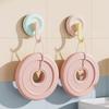 4Pcs Reusable Round Vacuum Suction Cup Hook Colorful Seamless Wall Hanger Accessories Punch-Free Door Hooks Toilet