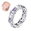 Ring Shiny Crossed Ladies Crossover Two-tone Zircons Ring Party Supply