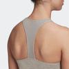 Adidas Essentials Mesh Panel Design Round Neck Sleeveless Sports Vest Women Tops Gray FI8220