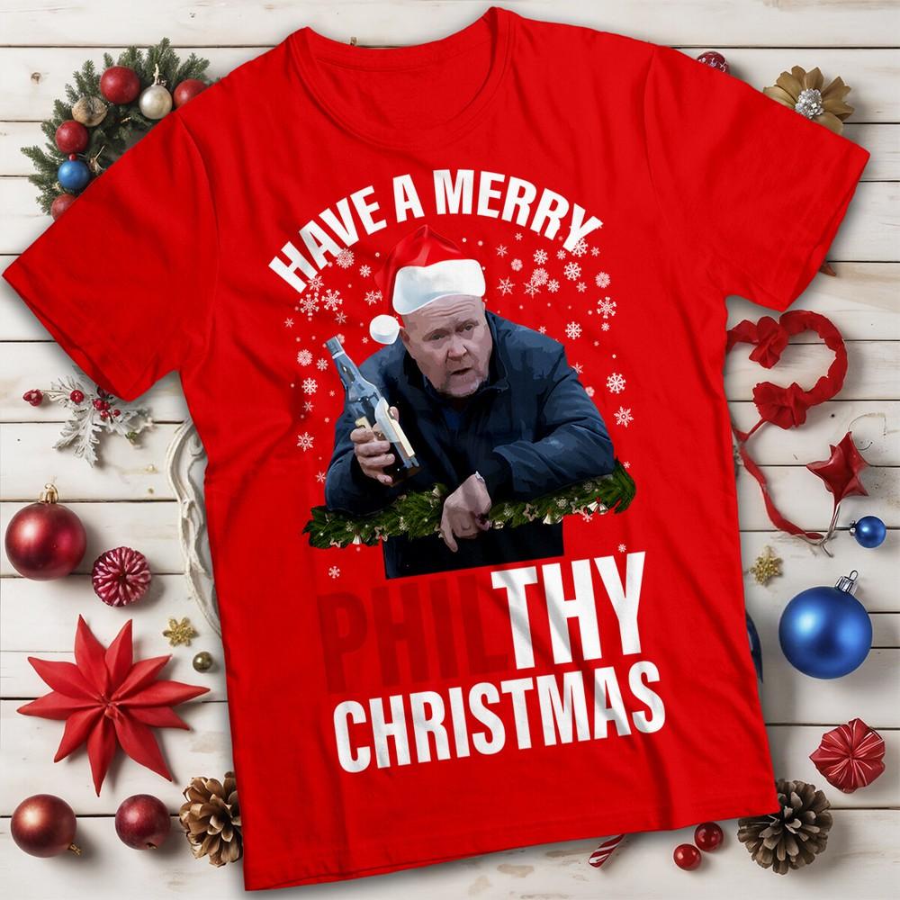 Phil Mitchell Christmas Tshirt Funny Unisexs And Unisexs Tee Mc S