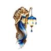 Crystal Pendant Mermaid Wall Lamp Soft Ambient Light Creative Wall Lamp  Halloween Decoration