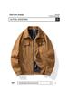 Men’s 2024 Autumn Suede Jacket: Trendy Loose Fit with Turn-Down Collar - Versatile Casual Top.
