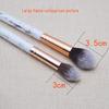 Marble Pattern Blush & Highlighter Brush - Angled Contour Makeup Tool