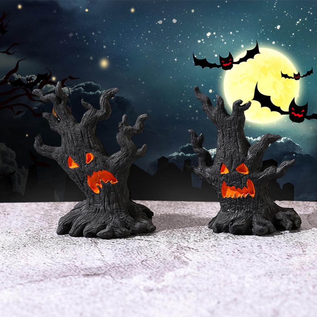 Micro-Landscape Halloween Scene Decoration Accessories Tree Spirit Resin Crafts Ornaments2025new