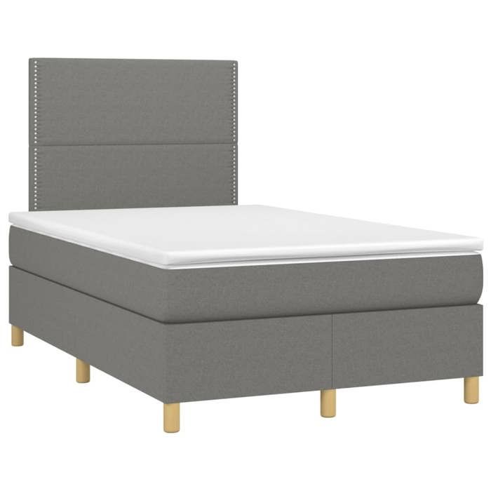 VidaXL Sommier à Lattes de Lit avec Matelas et LED, Lit Rembourré, Lit Double, Lit Adulte de Chambre à Coucher Intérieur, 3135342
