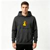 Men's Hooded Sweatshirt, Funny Cartoon Yellow Duck "Got Any Grapes" DTF Print Casual Long Sleeve Loose Pullover Hoodie Streetwear Top For Adult Men