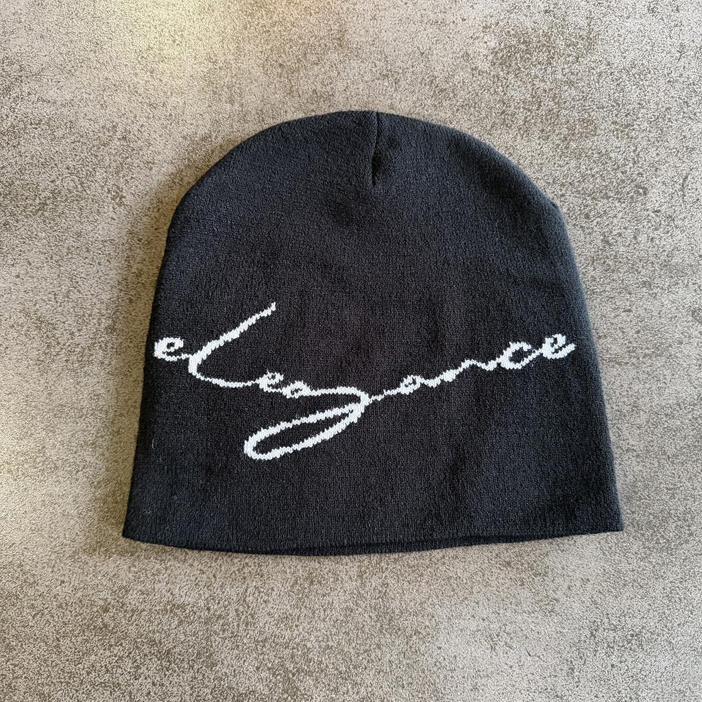 Knit Hat With Letter Pattern For Men And Women Warm Winter Outdoor Accessory