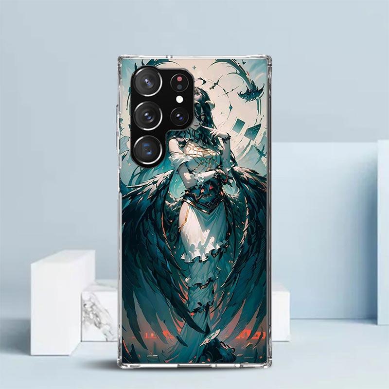 Albedo Overlord Anime Phone Case For Samsung Galaxy S24 S25 Edge S26 Ultra S22 S23 Plus S21 + S20 FE Soft TPU Back Cover Galaxy