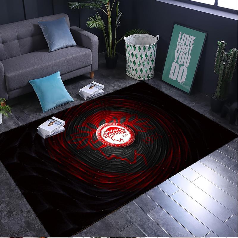 1PC rug Olympiacos Fc Team Crest Carpet, Chair Rug,Area Rug for Office Bedroom living rooms bedroom, Doormat decor Christmas fan gifts