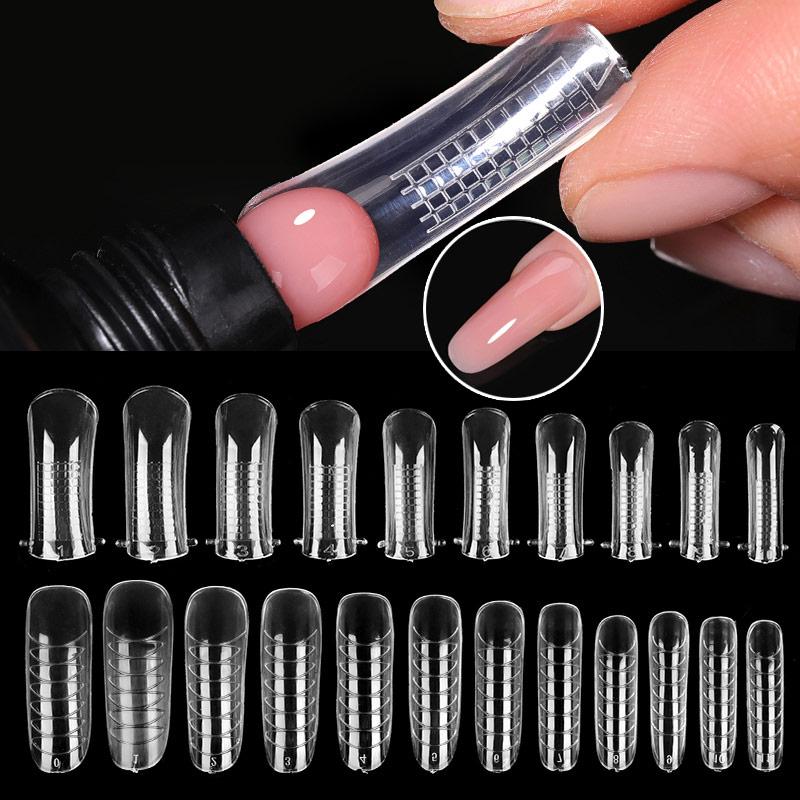 

Quick Extension Nail Mold Tips Full Cover Nail Forms UV Gel Extension Tool Nail Finger Building False Tips Long Tips Extended