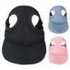 Dog Baseball Cap Adjustable Pet Dog Outdoor Hat Sport Sun Protection Visor Sunbonnet Outfit With Ear Holes For Puppy Small Dogs