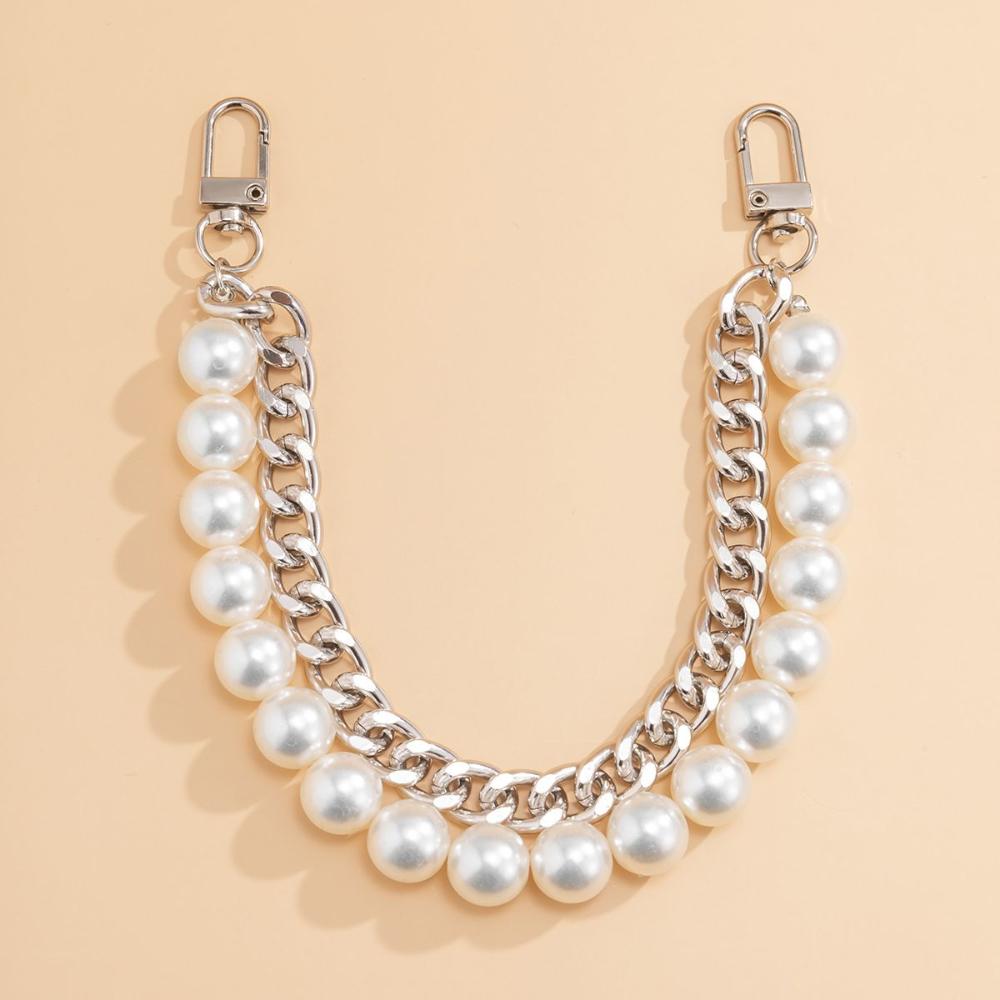 Bag Accessories Bead Metal DIY Purse Shoulder Chain Handbag Belt Bag Chain Pearl Bag Strap