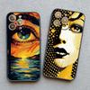 Art Painting Portrait Close-up Phone Case For iPhone 16 13 11 12 14 15 Pro Max Mini XR XS X 15 14 7 8 Plus SE2 Back Cover Funda