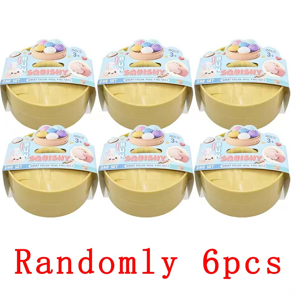 6 stili Squishy a forma di Raviolo Arcobaleno Gigante Morbido Giocattolo Sensoriale da Spremere Sollievo Ansia Fidget Sfera Antistress per ADHD Autismo