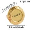 1/5 Stück Echtvergoldeter Cabochon-Ring Rund Oval Leere Tablettbasis Edelstahlringe Für Damen Herren Handgefertigte Emaille-Accessoires
