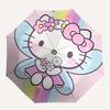 Hello Kitty, Rainbow Automatic Opening and Closing Parasol Compact Travel Umbrella with 8 Ribs for Women and Men Ideal Birthday/Christmas Gi