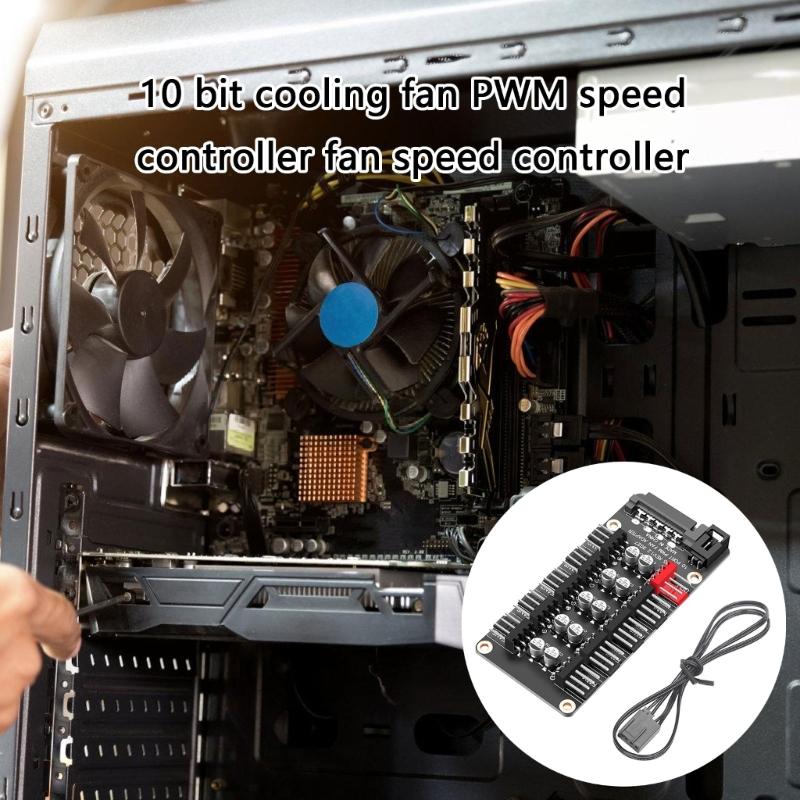PWMs Computer Fan Speed Regulator 10 Adjustable Level For Efficient Heat Dissipation