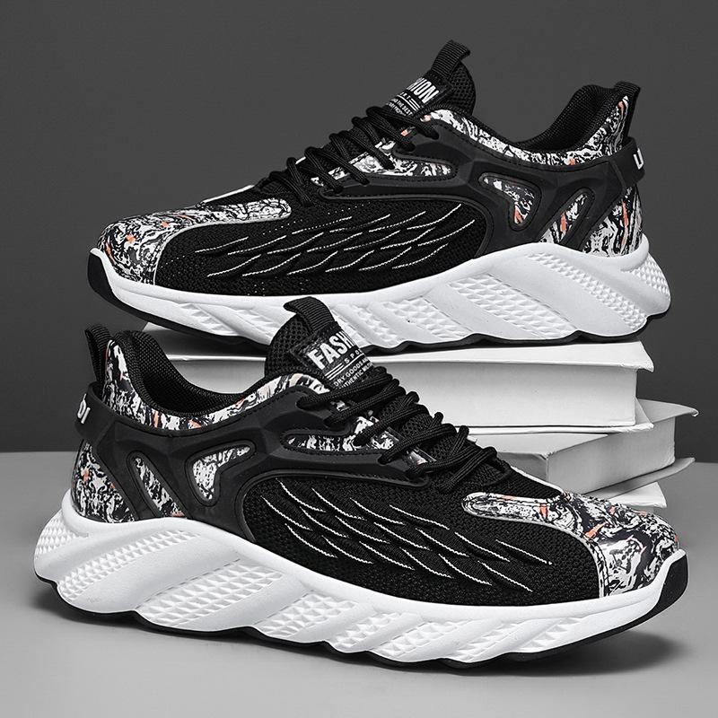 2025 Autumn New Men's Running Sports Shoes Mesh Breathable Men's Shoes Korean Version Fashion Trend Casual Shoes