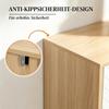 Stylish storage cabinet with lots of storage space, four-door sideboard, elegant lowboard (only with storage cabinet)