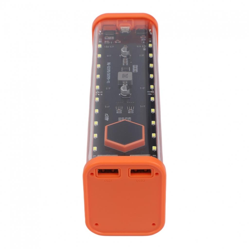 Closely Arranged Components 21700 Power Bank Battery Case Dual USB Outputs
