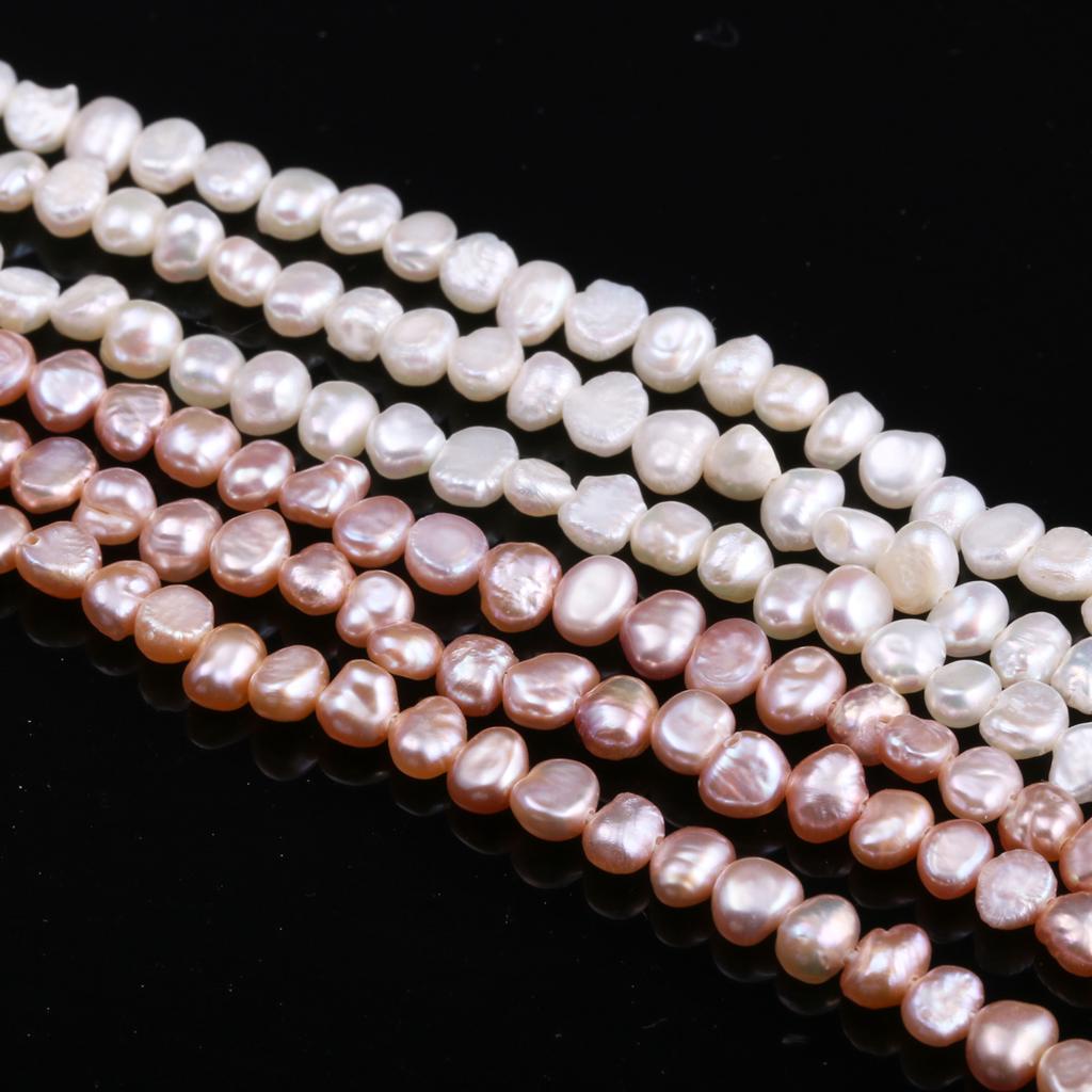 1String, Natural Freshwater Pearls, 3-4 Mm Nugget Pearl Beads for Jewelry Making DIY Necklace Supplies, Birthday Party Gifts for Women, 36cm