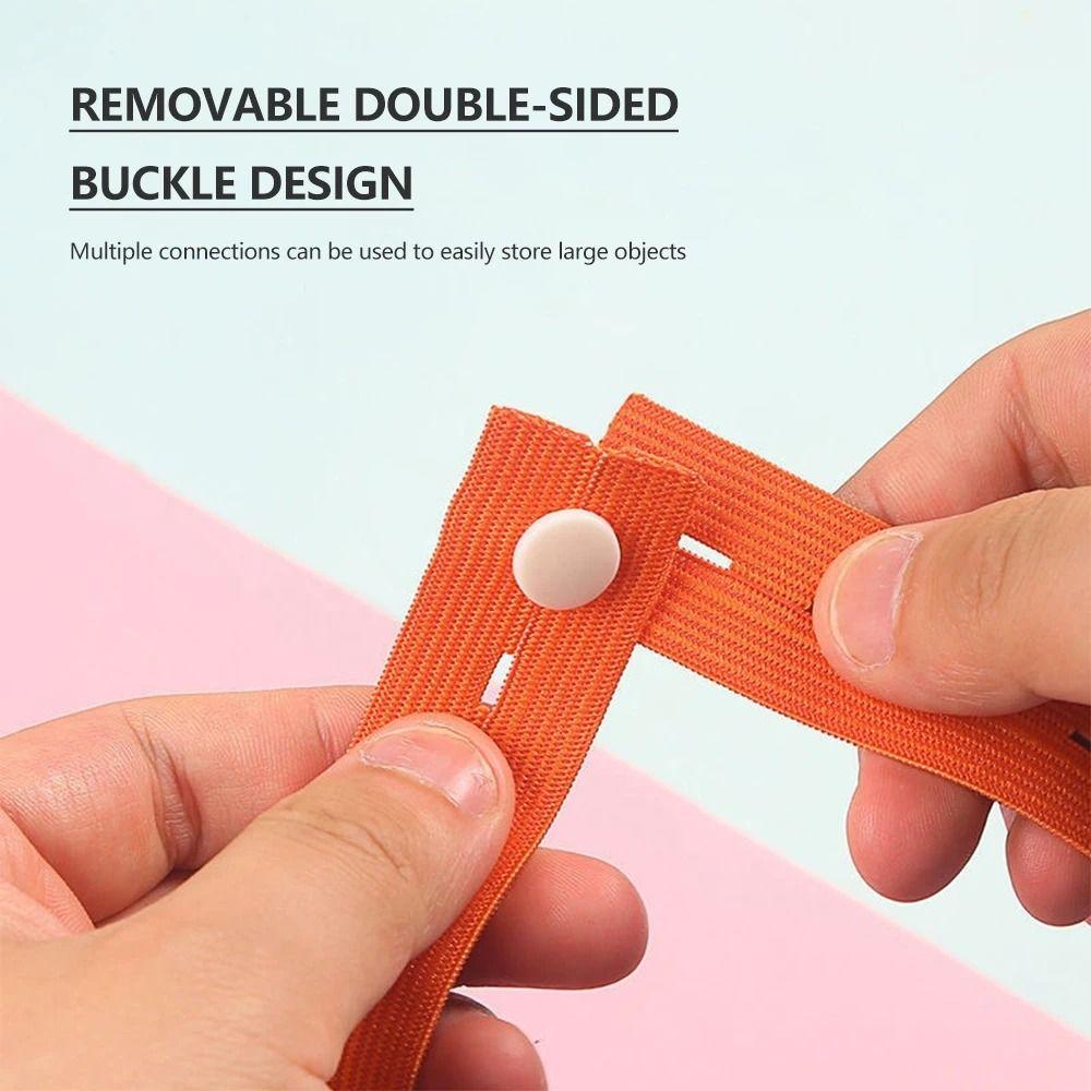 10pcs Flat Binding Strap Nylon Folding Clothes Band Storage Elastic Band  Curtains Storage